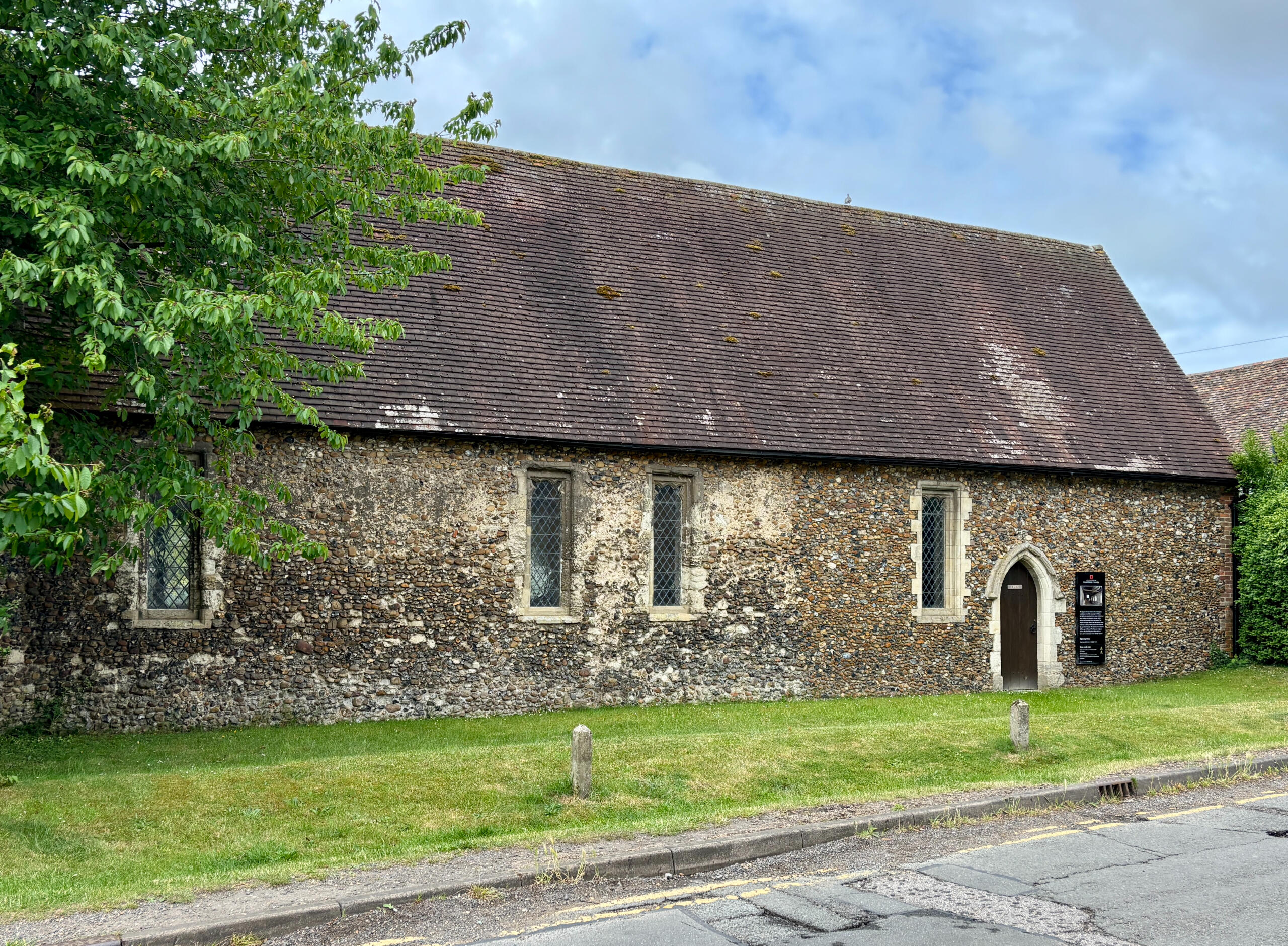 The exterior of a generic medievel building.