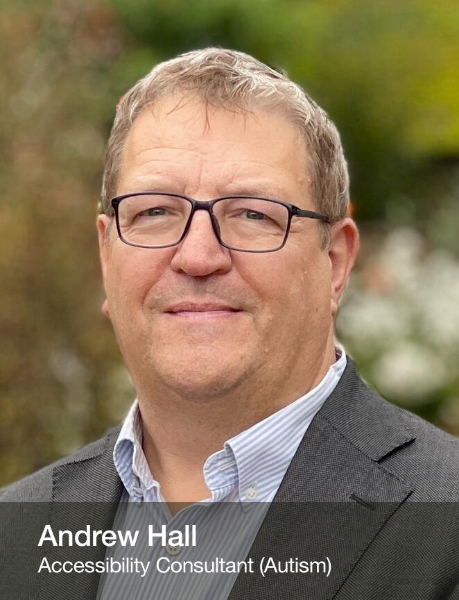 Photograph of Andrew Hall, Autistic Accessibility Consultant